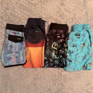 Quicksilver Volcom Hurley 4T Little Boys Bundle- Boardshorts